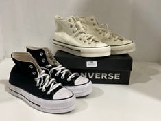 CONVERSE ALL STAR CHUCK TAYLOR IN BLACK - SIZE 5 TO INCLUDE CONVERSE ALL STAR CHUCK TAYLOR IN WHITE - SIZE 5