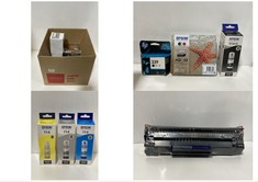 9 X ASSORTED PRINTING ACCESSORIES TO INCLUDE EPSON CLARIA ET PREMIUM INK - YELLOW