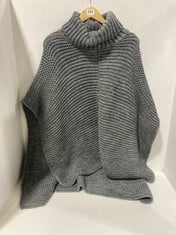 UGG AUSTRALIA ROLL NECK COZY PONCHO SHRUG SHAWL GREY ONE SIZE