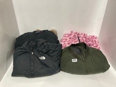 4 X ASSORTED KIDS JACKETS/COATS TO INCLUDE CONVERSE ZIPPED FLEECE PINK SIZE 140-155CM