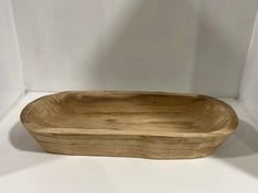 NATURES LEGACY LARGE WOODEN LONG DISH 4 PC