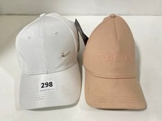 CALVIN KLEIN CAP IN BLUSH PINK TO INCLUDE NIKE CAP IN WHITE