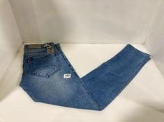 ARMANI JEANS WOMENS HIGH WAISTED STRAIGHT LEG DENIM BLUE JEANS - SIZE 32 - RRP £190