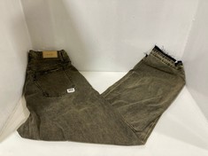 MNML ULTRA BAGGY SAND WATER DENIM IN KHAKI - SIZE 36