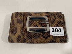 GUESS LEOPARD PRINT FAUX LEATHER PURSE