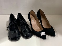 CHARLES & KEITH MARY JANE LEATHER IN BLACK - SIZE 37 TO INCLUDE L.K. BENNETT LONDON FERN BLACK SUEDE POINTED TOE COURTS - TOTAL RRP £264