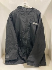 REGATTA GREAT OUTDOOR HYDRAFORT ACTIVE PERFORMANCE ADULT WATERPROOF ROBE IN BLACK - L/XL