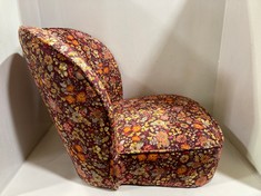 DUNELM ELSIE PART ASSEMBLY COCKTAIL FLATWEAVE DITSY FLORAL PRINT WOVEN ACCENT CHAIR