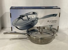 LE CREUSET 3-PLY STAINLESS STEEL 24CM SAUTEERPAN -RRP £142