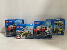 4 X ASSORTED LEGO TOYS TOP INCLUDE LEGO CITY 60392