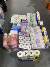 QTY OF ASSORTED TOILET ROLLS TO INCLUDE ANDREX ULTIMATE QUILTS PREMIUM TOILET ROLLS 4 PACK