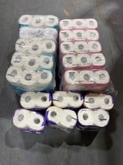 QTY OF ASSORTED TOILET ROLLS TO INCLUDE ANDREX ULTIMATE QUILTS PREMIUM TOILET ROLLS 4 PACK