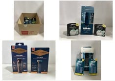 BOX OF ASSORTED HEALTH ITEMS TO INCLUDE GILLETTE INTIMATE I3 TRIMMER