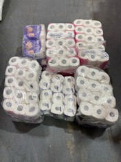 QTY OF ASSORTED TOILET ROLLS TO INCLUDE ANDREX SUPREME QUILTS PACK OF 4 TOILET ROLLS