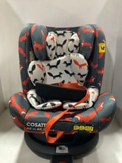 COSATTO ALL IN ROTATE ISOFIX CAR SEAT IN COLOUR CHARCOAL MISTER FOX- RRP £200