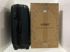 KONO 4 WHEEL HARD SHELL LARGE TRAVEL LUGGAGE SUITCASE IN PINK TO INCLUDE EASTPAK TRANZSHELL MEDIUM TRAVEL LUGGAGE SUITCASE IN BLACK