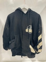 OFF-WHITE TAPE ARROWS OVER HOODIE IN BLACK / BEIGE SIZE SMALL - RRP £498