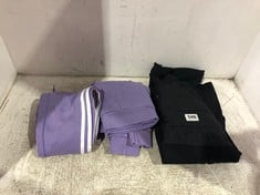 3 X ASSORTED CHILDRENS CLOTHING TO INCLUDE ADIDAS JOGGERS IN PURPLE AGE 6-7 YEARS