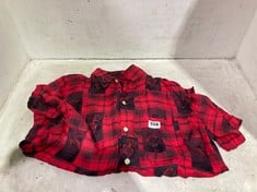 3 X ASSORTED ALL SAINTS CLOTHING TO INCLUDE ALL SAINTS RED TARTAN RELAXED FIT SHIRT SIZE M