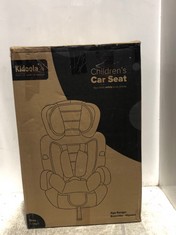 KIDOOLA CHILDRENS CAR SEAT GREY & BLACK TO INCLUDE GLOBALKIDS BOOSTER CAR SEAT 6-12 YRS