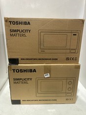 2 X TOSHIBA MICROWAVE OVEN 800W - MODEL NO- MM-EM20P (WH)