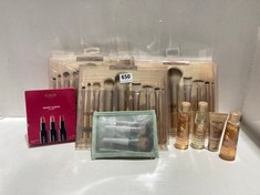 APPROX 9 X ASSORTED BEAUTY PRODUCTS/ITEMS TO INCLUDE REAL TECHNIQUES FACE + CHEEK + EYE BRUSH SET