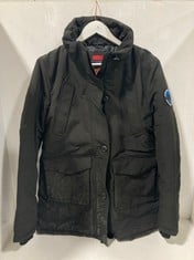 SUPERDRY EVEREST PARKA JACKET BLACK SIZE 12 RRP- £132