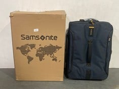 SAMSONITE PARADIVER LIGHT 2 WHEEL SOFT SHELL CABIN SIZE FABRIC TRAVEL LUGGAGE SUITCASE IN JEANS BLUE - RRP £169