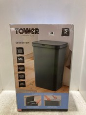 3 X ASSORTED WASTE BINS TO INCLUDE TOWER 50 LITRE SENSOR BIN