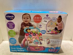 4 X ASSORTED KIDS TOYS TO INCLUDE VTECH FIRST STEPS BABY WALKER