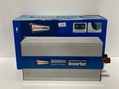 STREETWIZE 3000W (6000W PEAK) MODIFIED SINE WAVE INVERTER - MODEL NO. SWINV3000 - RRP £455