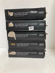 5 X ADVANCED 5A SMART BATTERY CHARGER & MAINTAINER