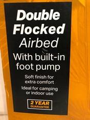 3 X DOUBLE FLOCKED AIRBED WITH BUILT-IN FOOT PUMP TO INCLUDE BESTWAY SINGLE AIR BED