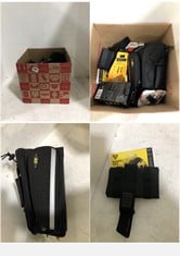 BOX OF ASSORTED ITEMS TO INCLUDE ADVANCED 200 LUMEN FRONT LIGHT