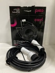 CORD EV PORTABLE CHARGER HIGH SPEED 22KW TYPE 2 TO TYPE 2 - RRP £179