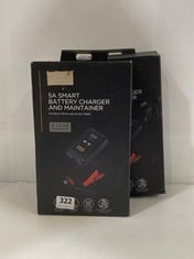 2 X ADVANCED 5A SMART BATTERY CHARGER & MAINTAINER