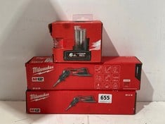 2 X MILWAUKEE M12 12V CORDLESS SOLDERING IRON M12SI-0 TO INCLUDE 6 AMP POWER MILWAUKEE BATTERY