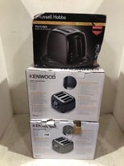 3 X ASSORTED TOASTERS TO INCLUDE KENWOOD DUSK COLLECTION TOASTER