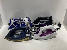 4 X ASSORTED IRONS TO INCLUDE STEAMWORKS STEAM IRON