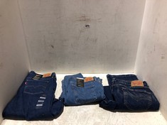 3 X LEVI DENIM JEANS TO INCLUDE LEVI STRAUSS 34W 32L