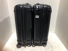 2 X SAMSONITE HAND LUGGAGE SMALL SUITCASES IN BLACK