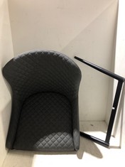 BENTLEY DESIGNS DIAMOND STITCH 2 PACK CHAIRS IN GREY FAUX LEATHER RRP £159