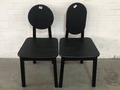 LA REDOUTE BLACK WOODEN CHAIR SET - MODEL NO. GJO079