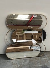 LA REDOUTE ALMA BRASS TRIPTYCH MIRROR IN BRASS - RRP £190