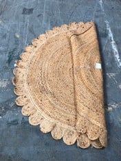 LA REDOUTE APPROX 150CM ROLLED JUTE RUG IN NATURAL