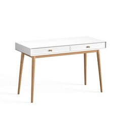 LA REDOUTE JIMI 2 DRAWER COMPUTER DESK IN WHITE - MODEL NO. GEF022 - RRP £280