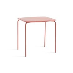 LA REDOUTE DUNE SQUARE METAL GARDEN TABLE IN TERRACOTTA - MODEL NO. GNW912 - RRP £185