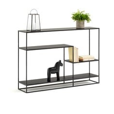 LA REDOUTE HIBA ASYMMETRICAL METAL CONSOLE TABLE IN BLACK - MODEL NO. GJP490 - RRP £275