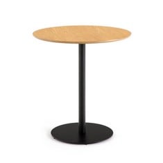 LA REDOUTE OAK TABLE WITH BLACK METAL LEGS