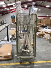 CAGE OF ASSORTED JOHN LEWIS ITEMS TO INCLUDE UNCORDED CURTAIN TRACK ALUMINIUM SILVER (CAGE NOT INCLUDED) (KERBSIDE PALLET DELIVERY)